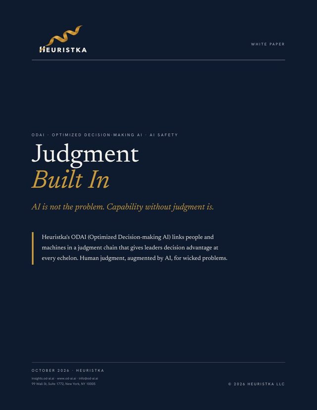 Cover of the white paper Judgment Built In